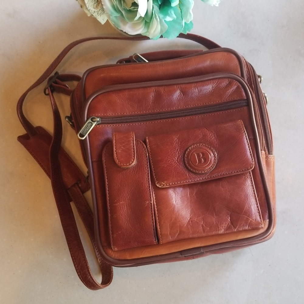 Vintage Barry Smith Italian Leather Shoulder Bag